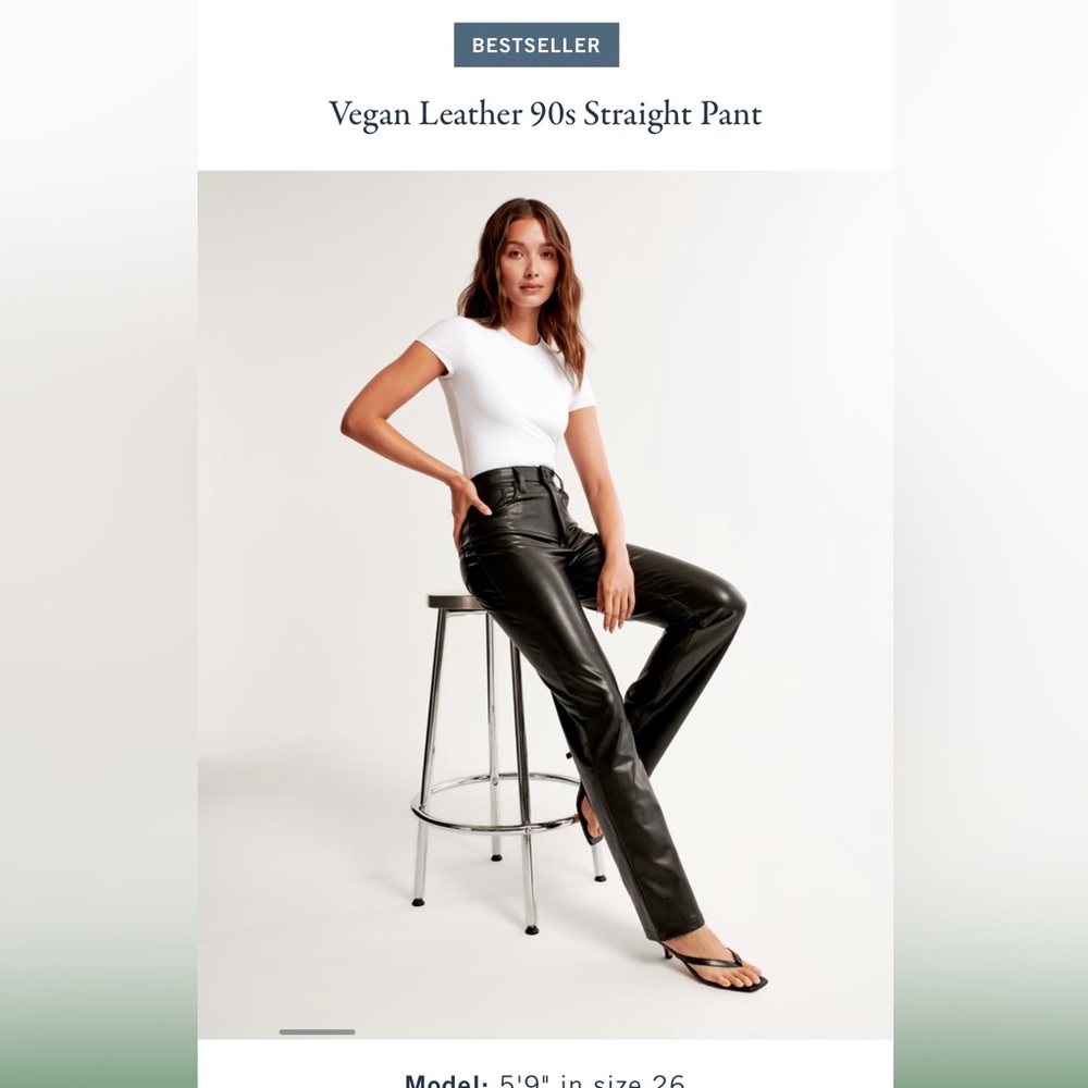 Best seller Abercrombie and Fitch Curve Love Leather Pants 27 Short